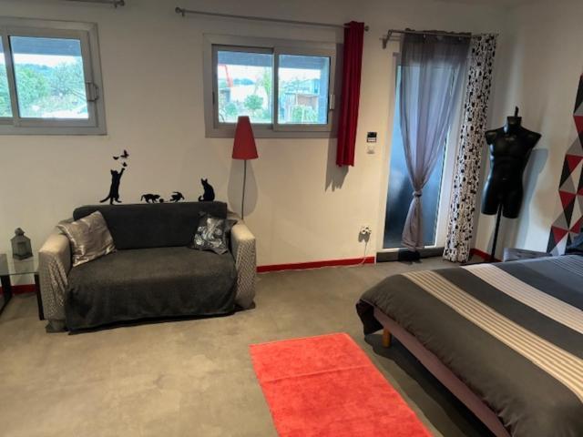 Grand Studio Avec Terrasse Apartment Vauvert Bagian luar foto
